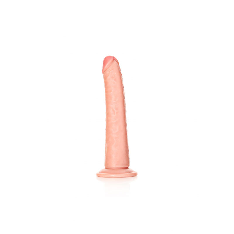 REALROCK realistic slim dildo with suction cup - 20.5cm - lifelike design for enhanced pleasure and stimulation.