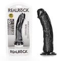 REALROCK Realistic Regular Curved Dildo with Suction Cup - 15.5 cm -  15.5 cm (6'') Dong