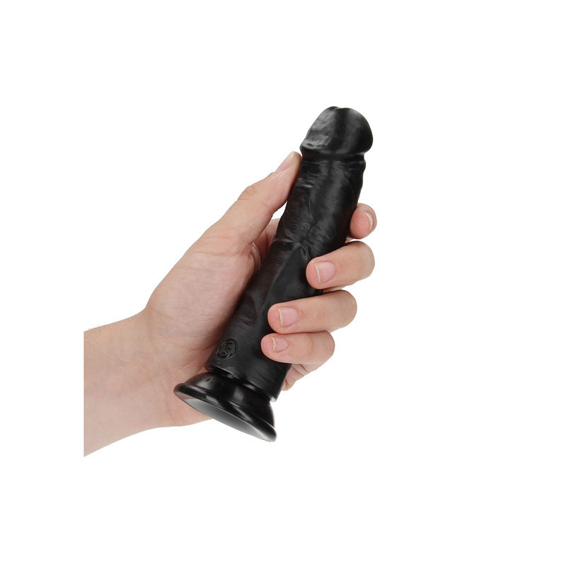 REALROCK Realistic Regular Curved Dildo with Suction Cup - 15.5 cm -  15.5 cm (6'') Dong