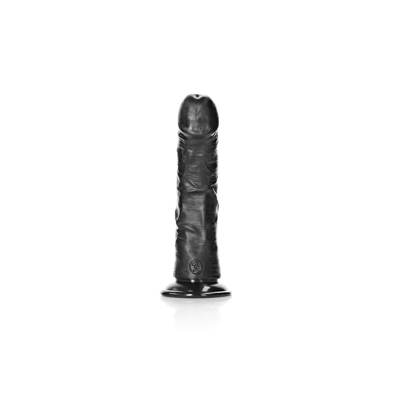 REALROCK Realistic Regular Curved Dildo with Suction Cup - 15.5 cm -  15.5 cm (6'') Dong