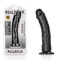 REALROCK Realistic Regular Curved Dildo with Suction Cup - 20 cm -  20 cm (8'') Dong