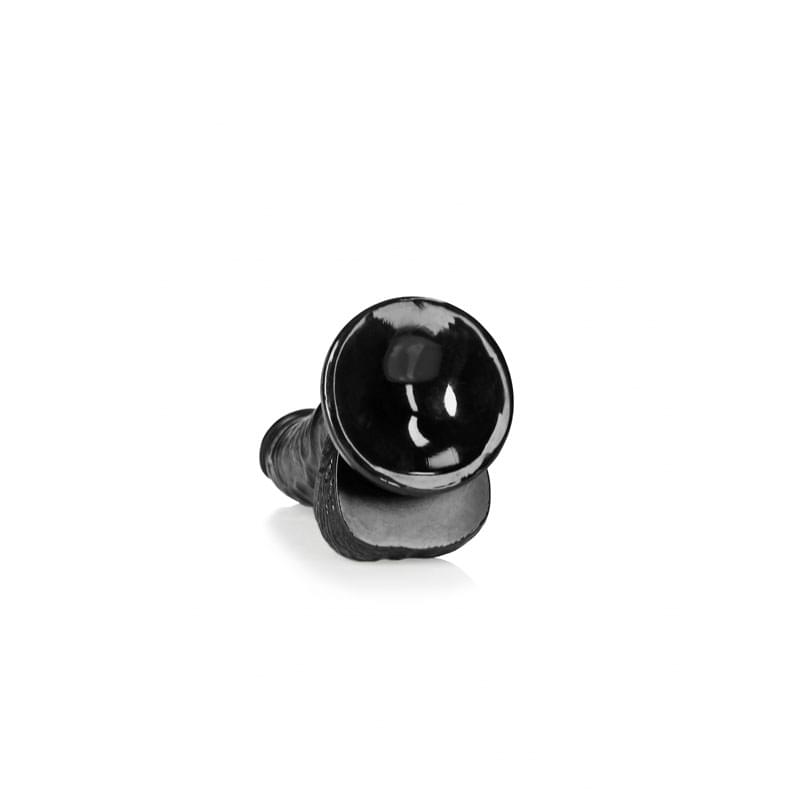 REALROCK Realistic Regular Curved Dong with Balls - 15.5 cm -  15.5 cm (6'') Dong