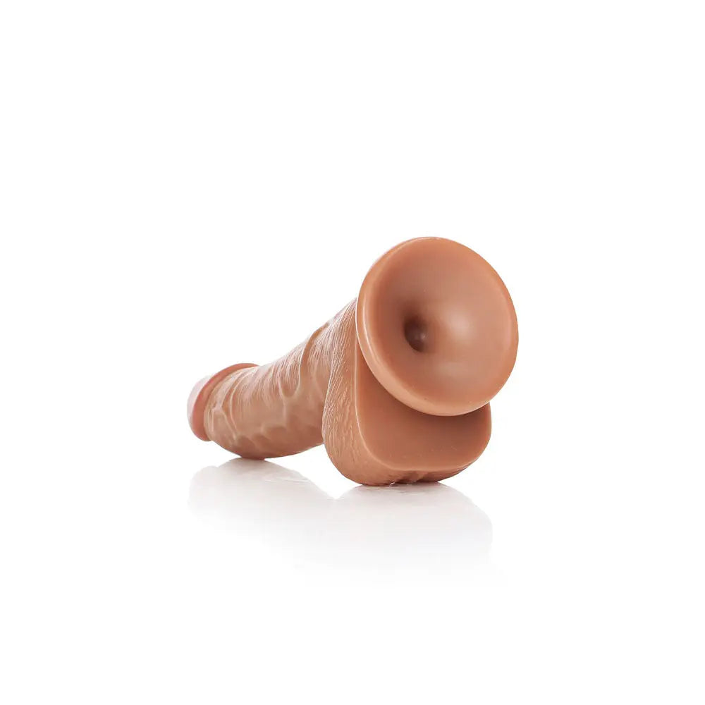 REALROCK Realistic Regular Curved Dong with Balls - 15.5 cm - Tan 15.5 cm (6'') Dong Shots Toys Discreet Intimate Essentials.