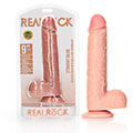 REALROCK straight realistic dildo with balls - 9 inches - natural look and feel for enhanced pleasure.