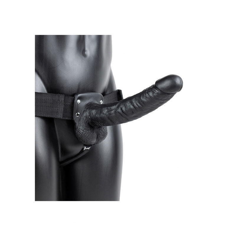 REALROCK Hollow Strapon with Balls - 23 cm - 23 cm Hollow Strap-On on a mannequin.