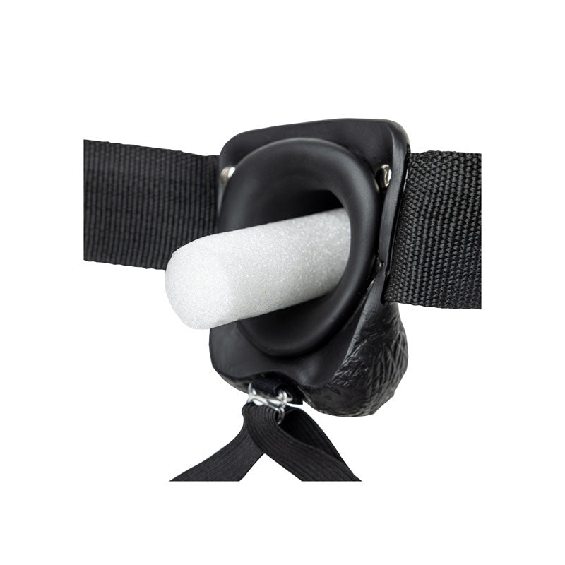 REALROCK Hollow Strapon with Balls - 23 cm - 23 cm Hollow Strap-On adjustable straps close-up image