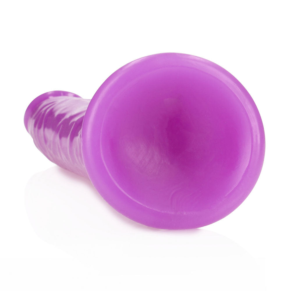 REALROCK 29 cm Slim Glow in the Dark Neon -  - Glow in Dark  29 cm (11'') Dong, purple dildo for intimate essentials.