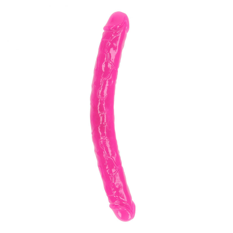 REALROCK 38 cm Double Dong Glow -  -  38 cm (15'') Double Dong in vibrant pink color.
