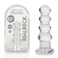 REALROCK 14 cm Curvy Anal Plug - Transparent -  14 cm (4.5'') Butt Plug