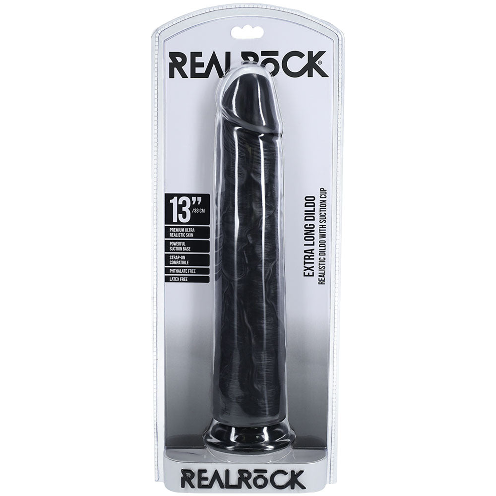 REALROCK 33cm Extra Long Dildo -  -  33 cm (13'') Extra Long Dong in packaging with suction cup.