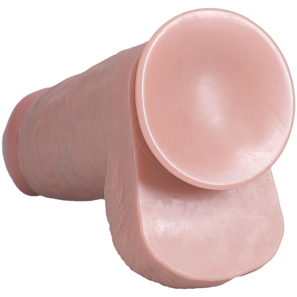 REALROCK 20cm Extra Thick Dildo with Balls -  -  20 cm (8'') Extra Thick Dong, realistic design for deep stimulation.
