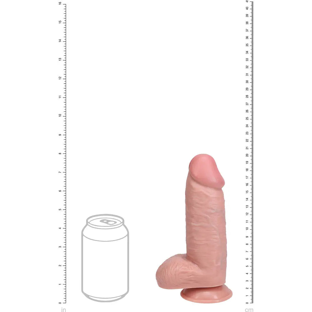 REALROCK 20cm Extra Thick Dildo with Balls -  -  20 cm (8'') Extra Thick Dong Shots Toys Discreet Intimate Essentials.