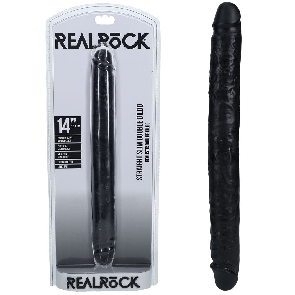 REALROCK 35cm Slim Double Dildo -  -  35 cm (14'') Double Dong with realistic veins for extra stimulation.