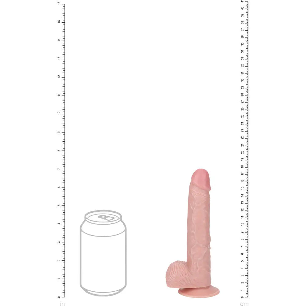 REALROCK 18cm Vibrating Cock + Balls -  -  17.8 cm (7'') USB Rechargeable Vibrating Dong Shots Toys Discreet Intimate Essentials.