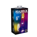REALROCK 6'' with Balls Wireless Rechargeable LED Vibrating Dong - Clear with LED 16.2 cm USB Rechargeable Vibrating Dong with Remote.