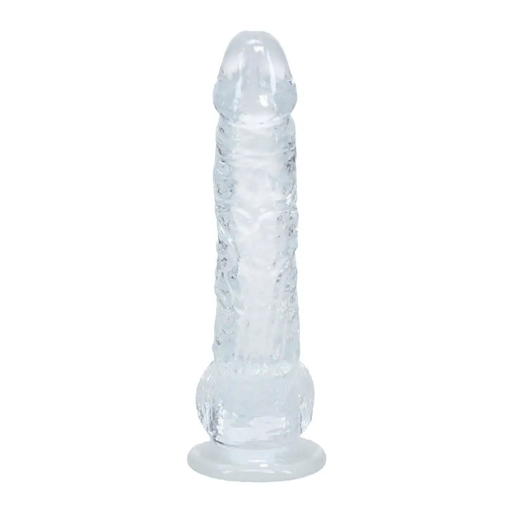 REALROCK 5'' Crystal  Dildo with Balls -  -  14.7 cm Dong Shots Toys Discreet Intimate Essentials.