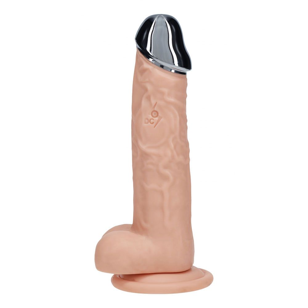 REALROCK Metal Head 8'' Rechargeable Dildo -  -  22 cm USB Rechargeable Vibrating Dildo with Metal Head and Wireless Remote