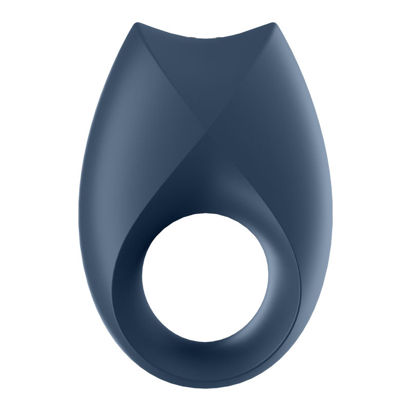 Satisfyer Royal One - App Controlled Vibrating Cock Ring in blue silicone, designed for intimate essentials for her.