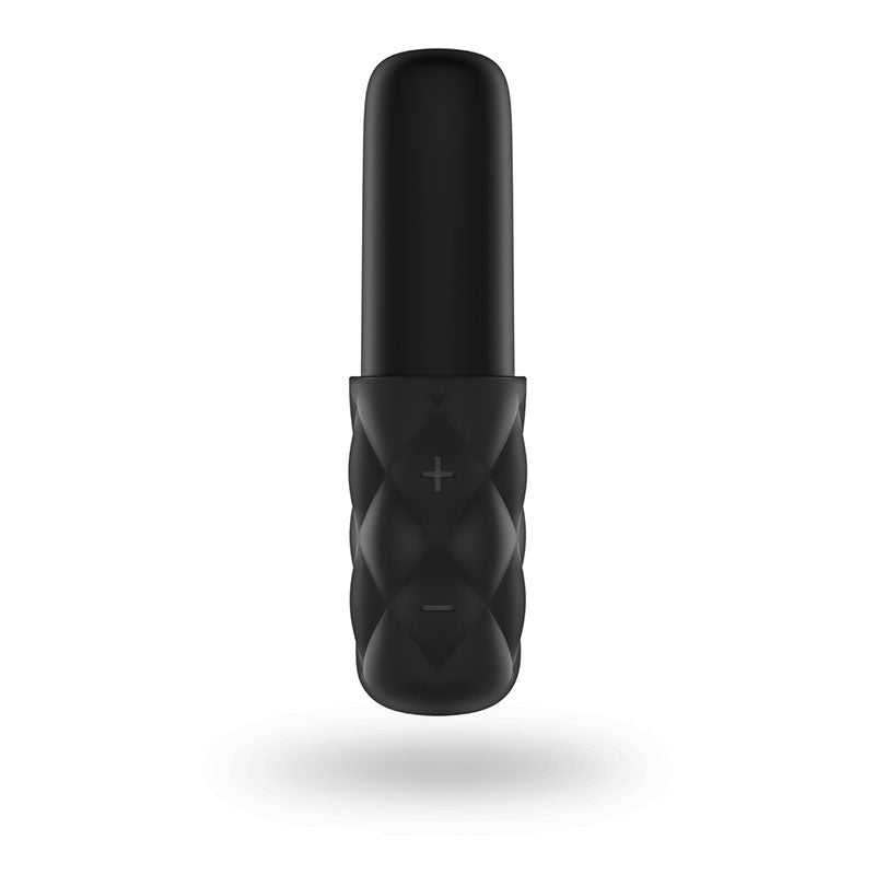 Satisfyer Mini Sparking Darling - Gold/Black USB Rechargeable Mini Vibrator in sleek black design for intimate essentials for her.