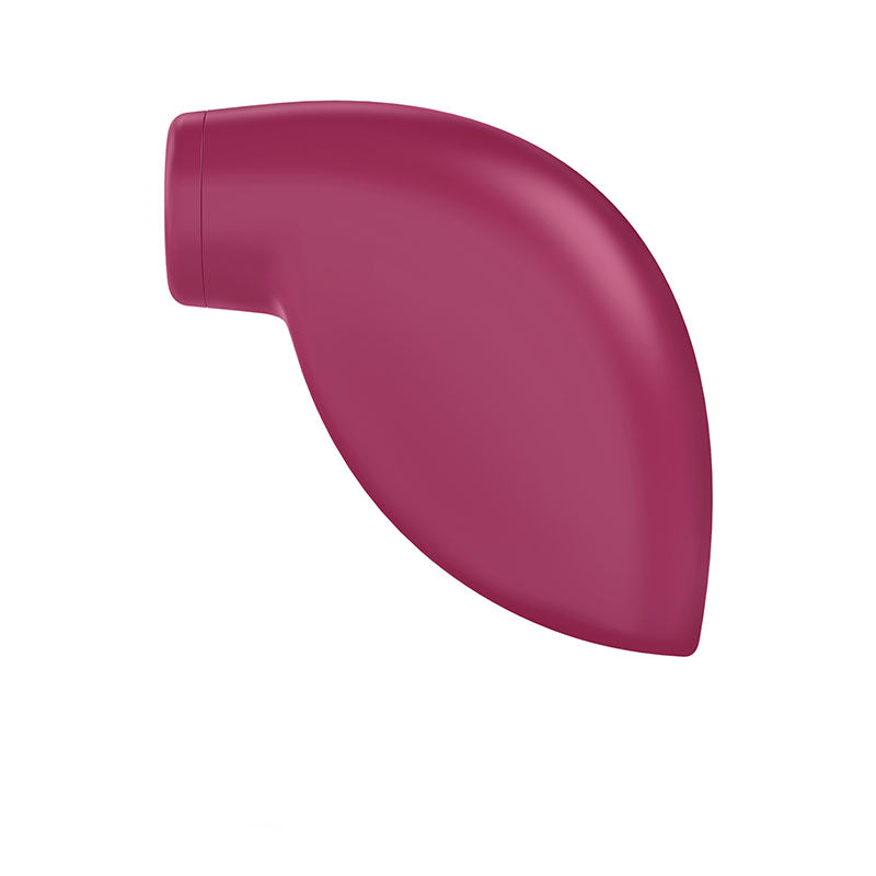 Satisfyer One Night Stand - Touch-Free Disposable Clitoral Stimulator side view in vibrant pink color.