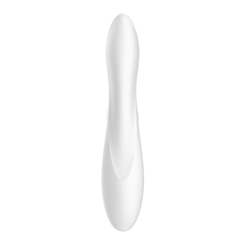 Satisfyer Pro + G-Spot - 22 cm USB Rechargeable Rabbit Vibrator with Touch-Free Clitoral Stimulator in white.