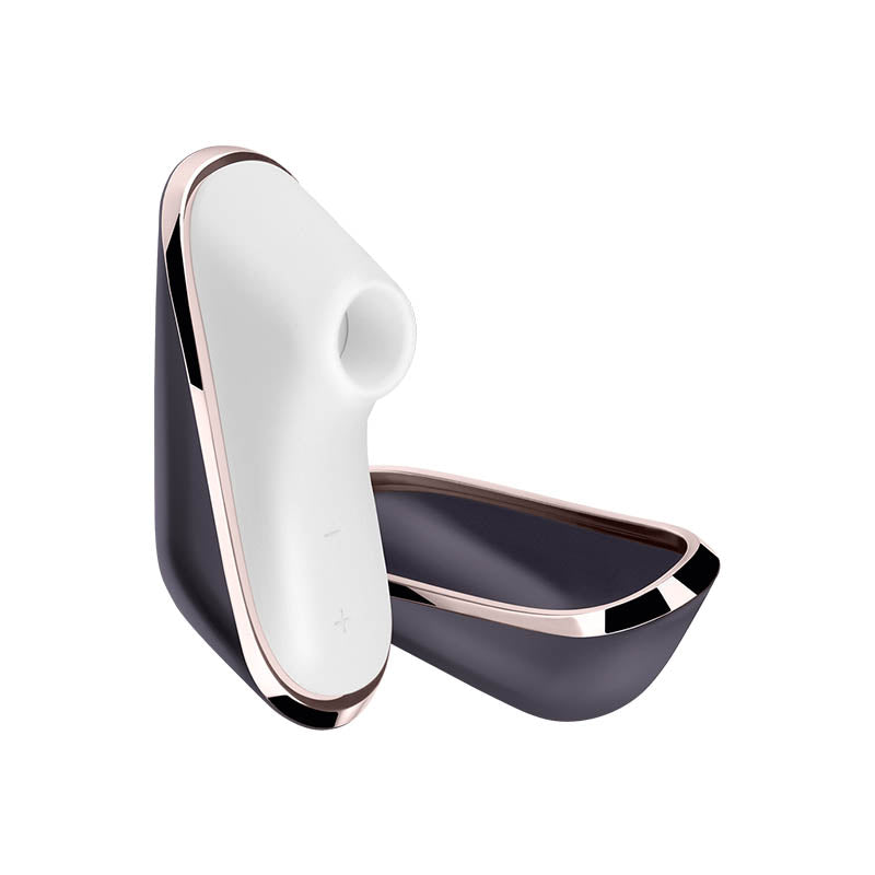 Satisfyer Pro Traveller - USB Rechargeable Touch-Free Clitoral Stimulator in sleek design with magnetic cap.