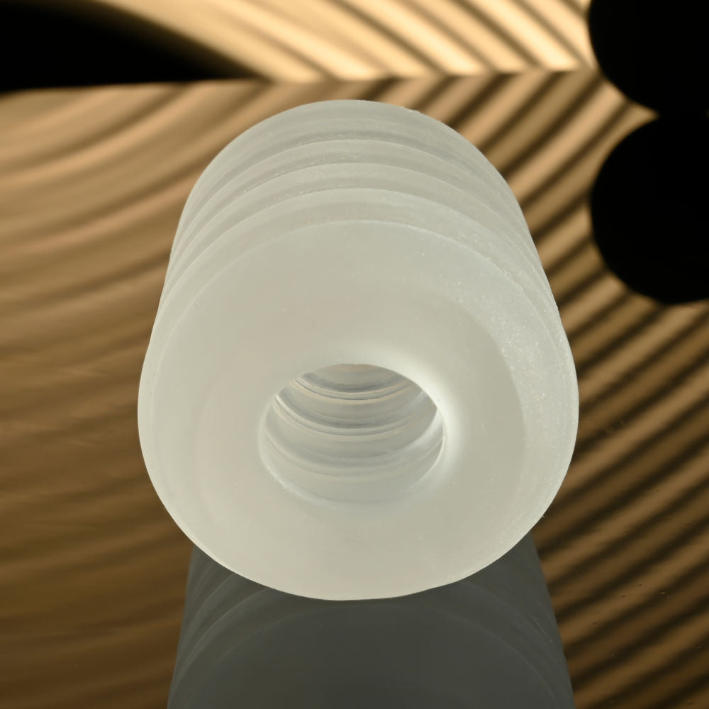 Selopa RING ME UP -  Stroker, a soft and squishy masturbator with deep grooves and two inner channels.