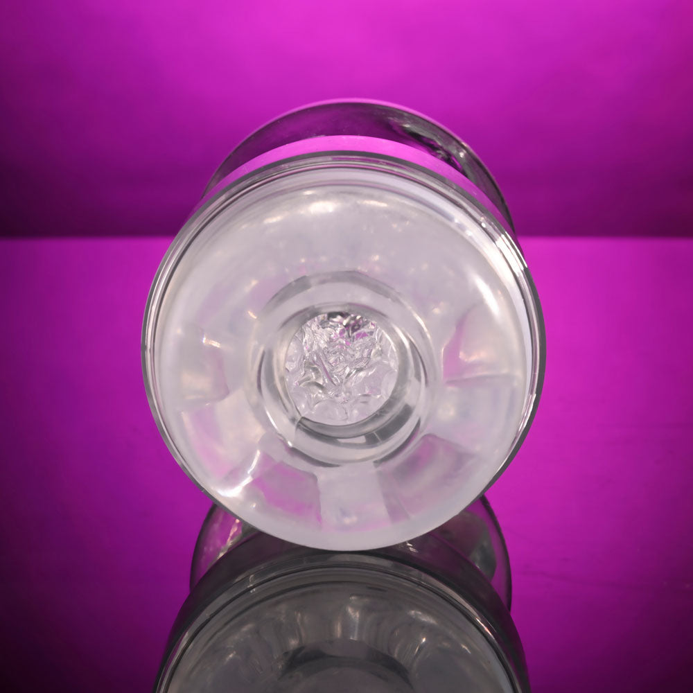 Selopa STROKE OF LUCK - Stroker with clear ergonomic canister and soft beaded inner channel.