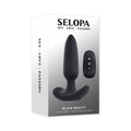 Selopa BEAUTY - 11.3 cm USB Rechargeable Vibrating Butt Plug with Wireless Remote packaging featuring a sleek design.