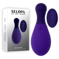 Selopa EGG ME ON - 10 cm USB Rechargeable Egg with Wireless Remote in purple packaging on display.