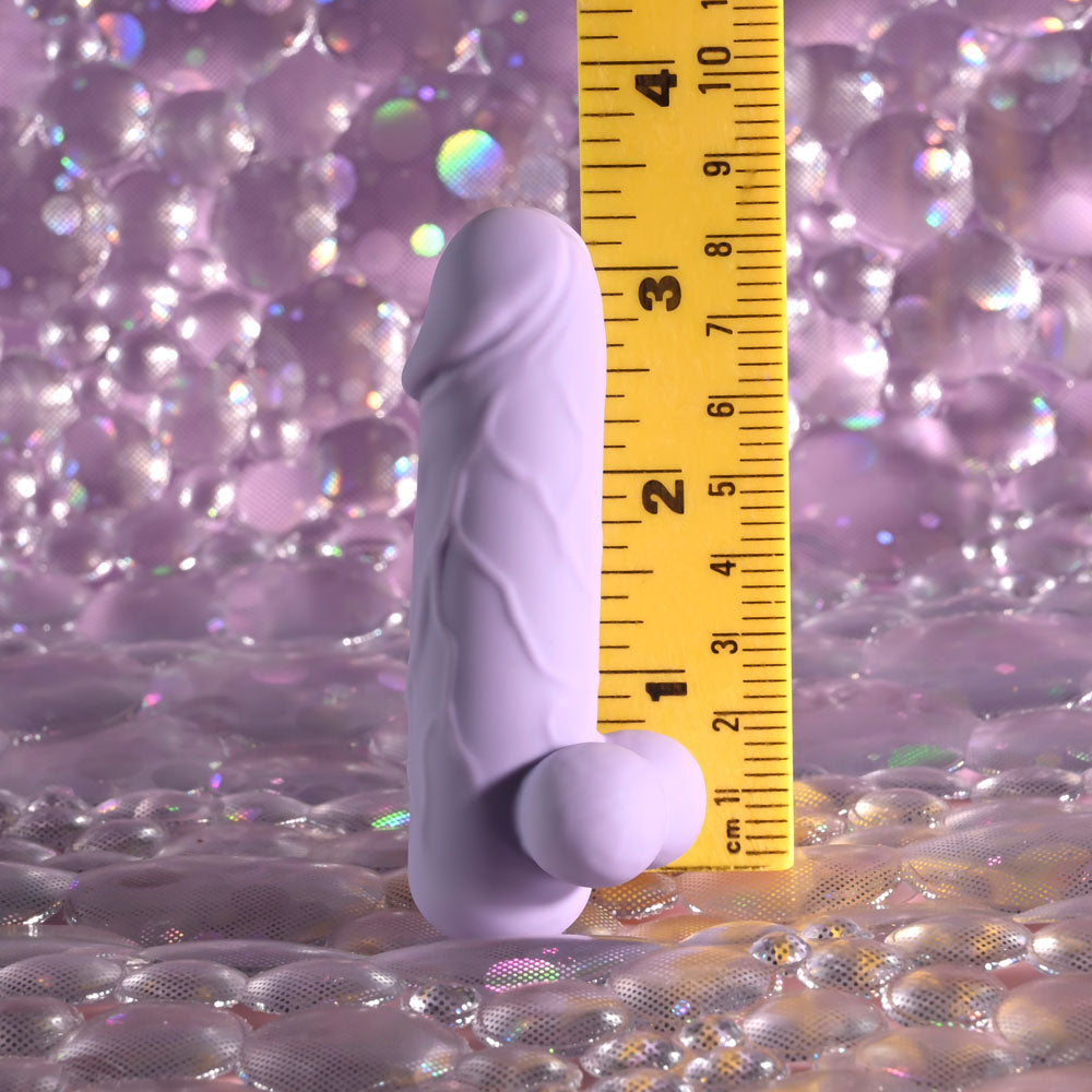 Selopa BALLSY BULLET -  9.2 cm USB Rechargeable Bullet with ruler for size reference on shiny background.