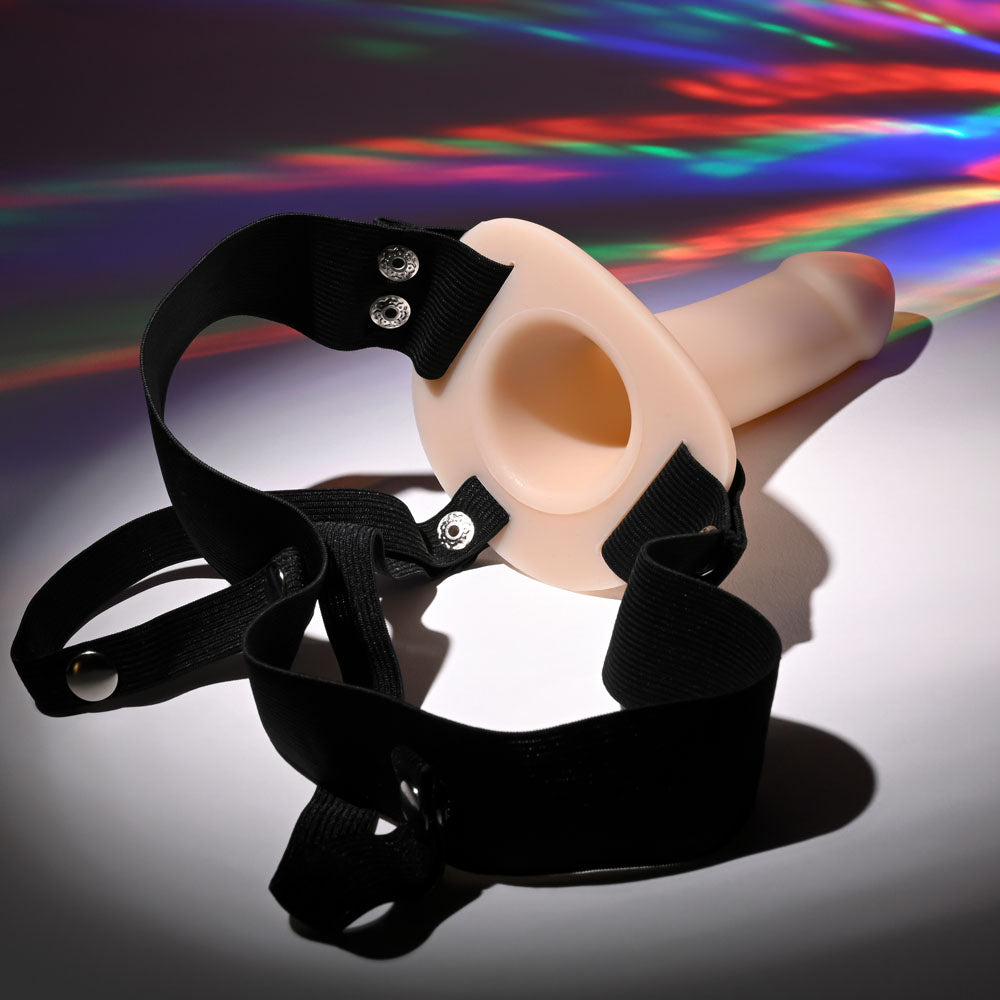Selopa OUR FIRST HOLLOW STRAP ON LIGHT - 16.3 cm Hollow Strap-On with adjustable harness and smooth shaft.