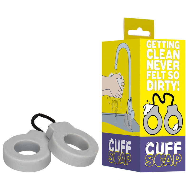 S-LINE Cuff Soap - Novelty Soap with handcuff shape and packaging showcasing fun cleaning theme.