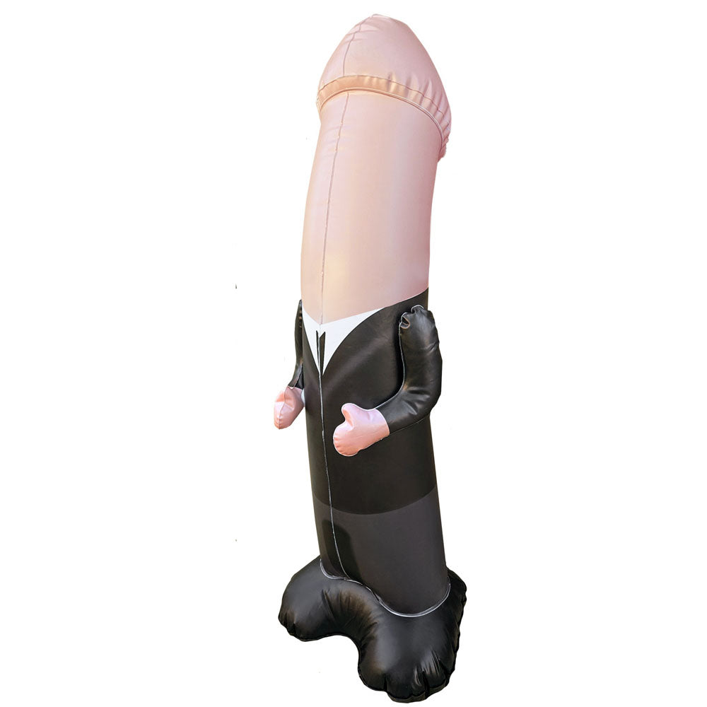 S-LINE The Dickheads - Groom Bop Bag - 100 cm Inflatable Penis Punching Bag, fun stress relief toy, adult novelty.
