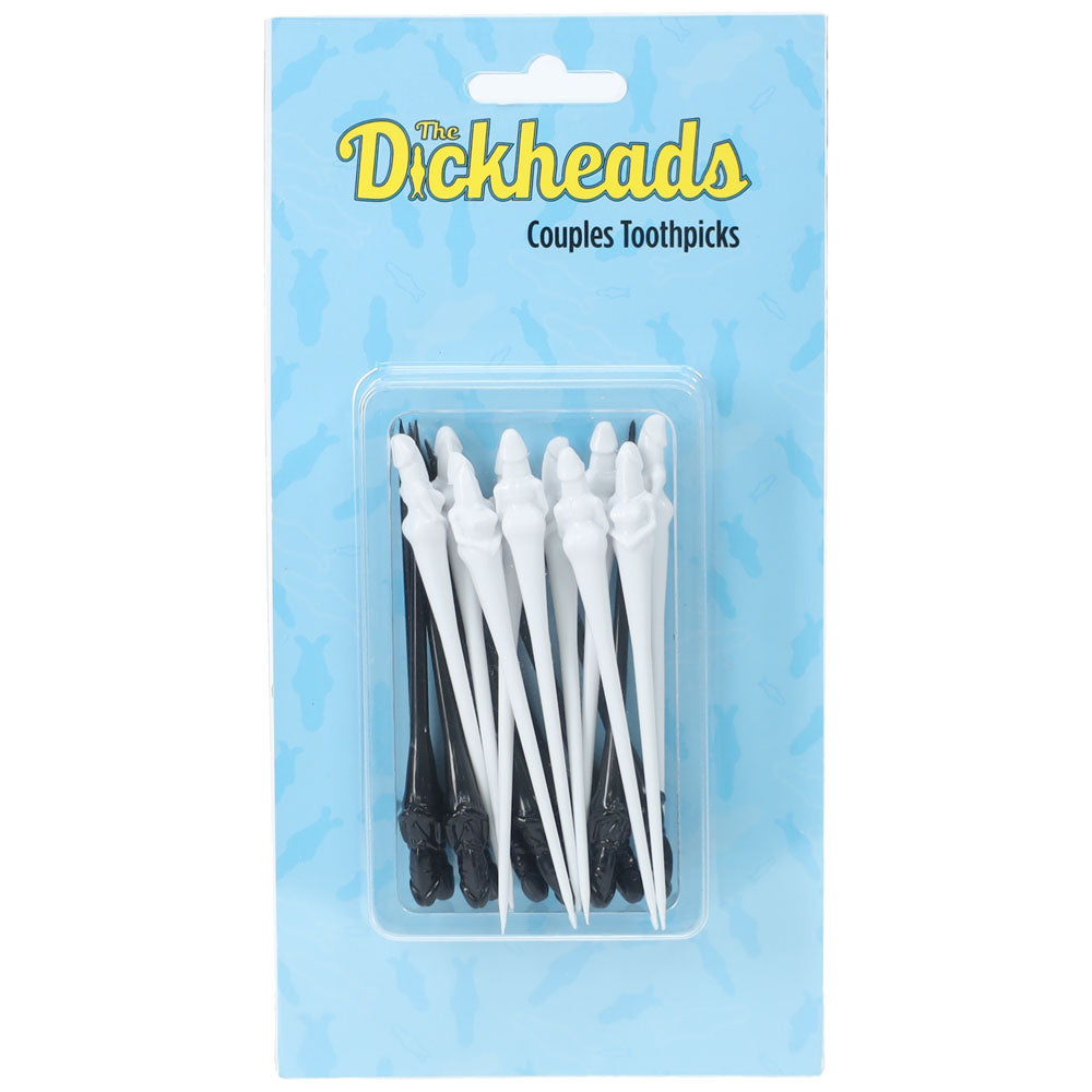 S-LINE The Dickheads - Couples Toothpicks - Black/White Novelty Toothpicks - 20 Pack in packaging