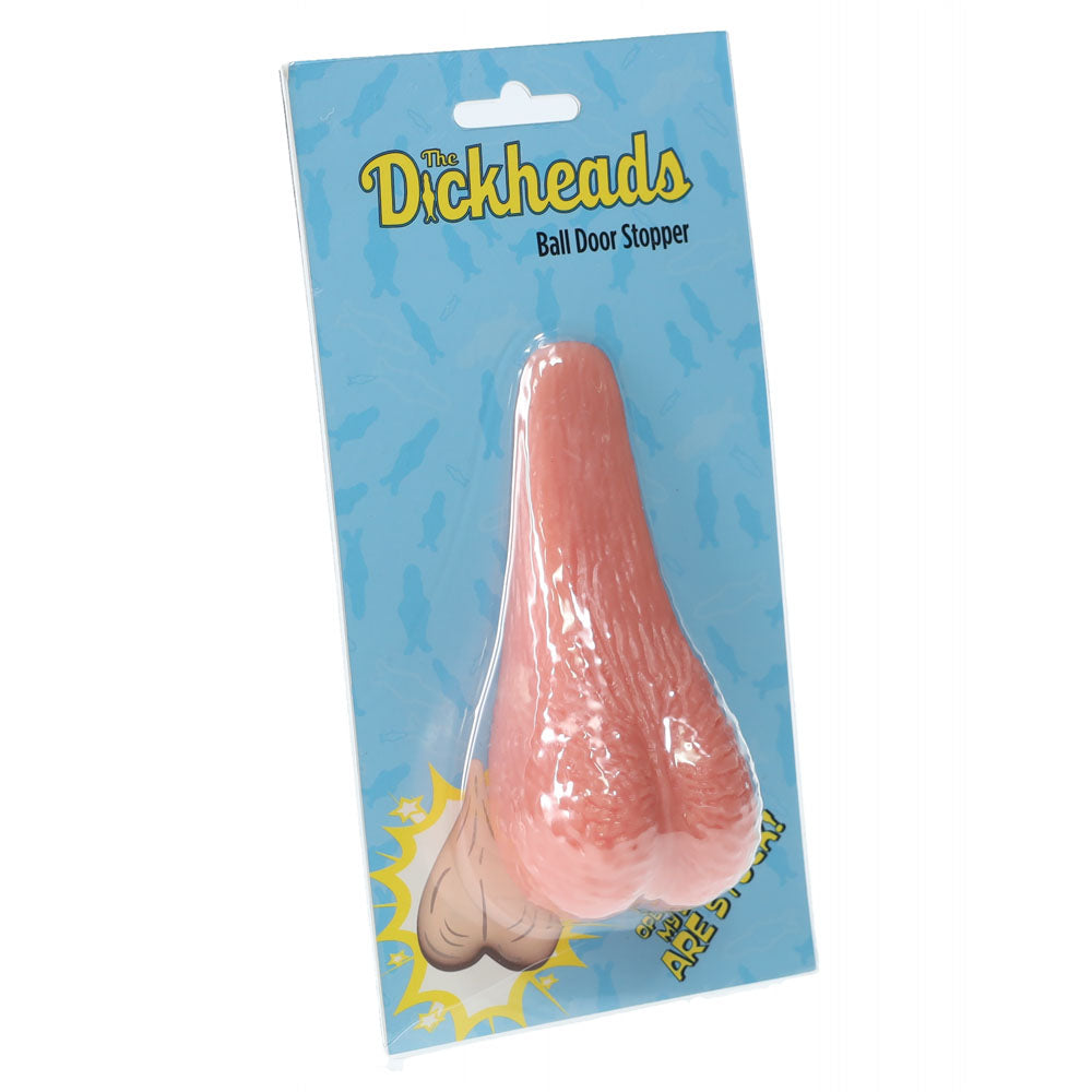 S-LINE The Dickheads - Ball Door Stopper - Novelty Door Stop packaging featuring a fun design for secure door holding.