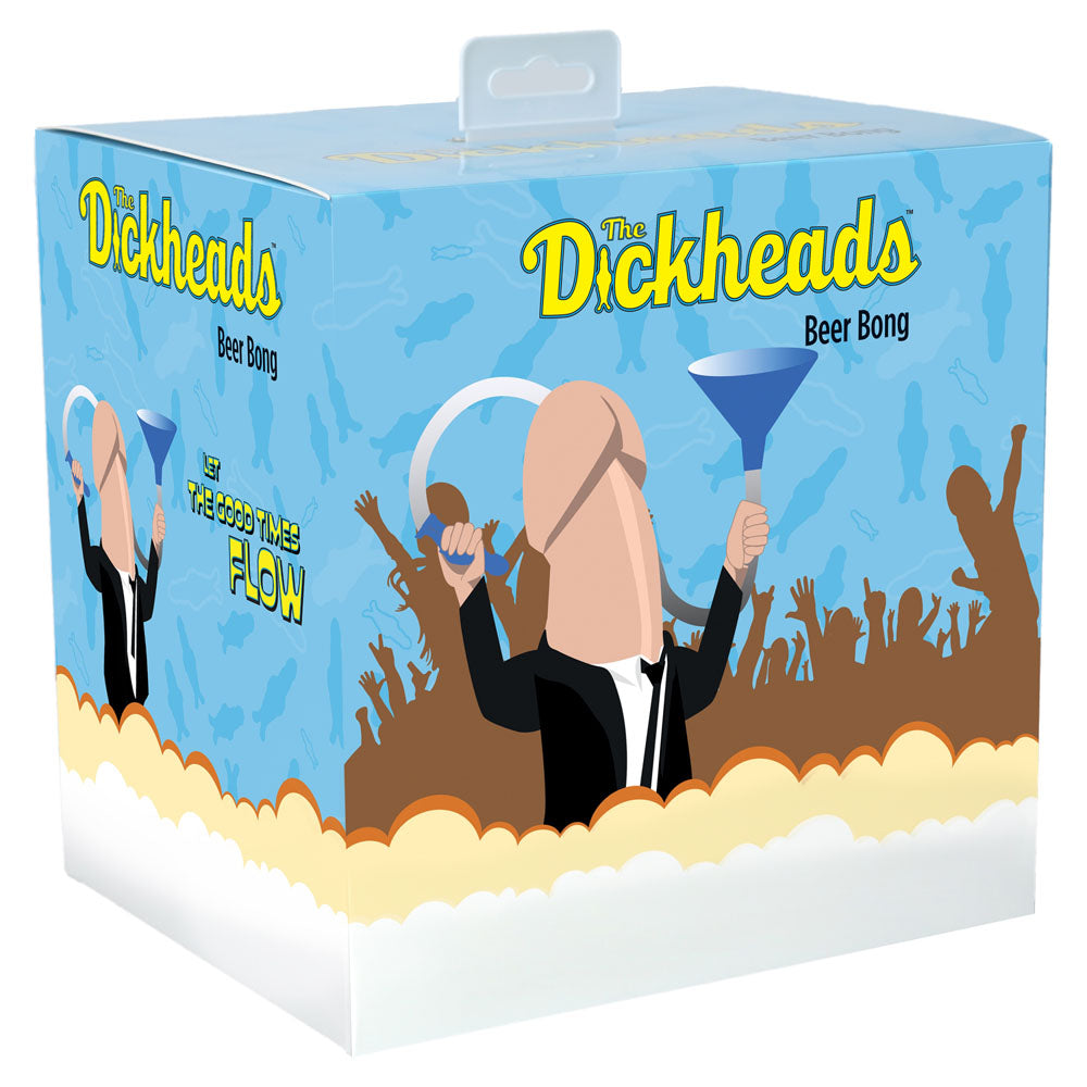 S-LINE The Dickheads - Beer Bong -  Novelty Beer Bong packaging featuring fun cartoon design for parties.