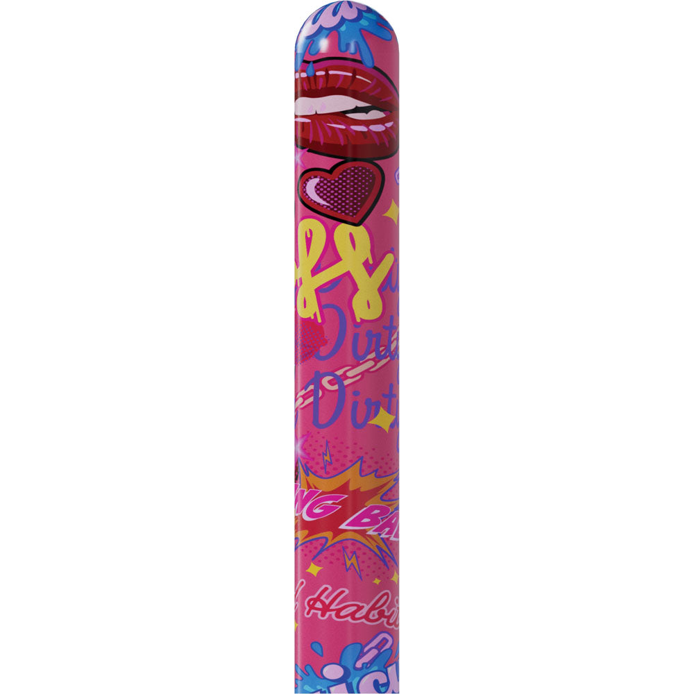 S-LINE Kaotix Pop Art - 17.8 cm USB Rechargeable Vibrator with vibrant pop art design and bold colors.
