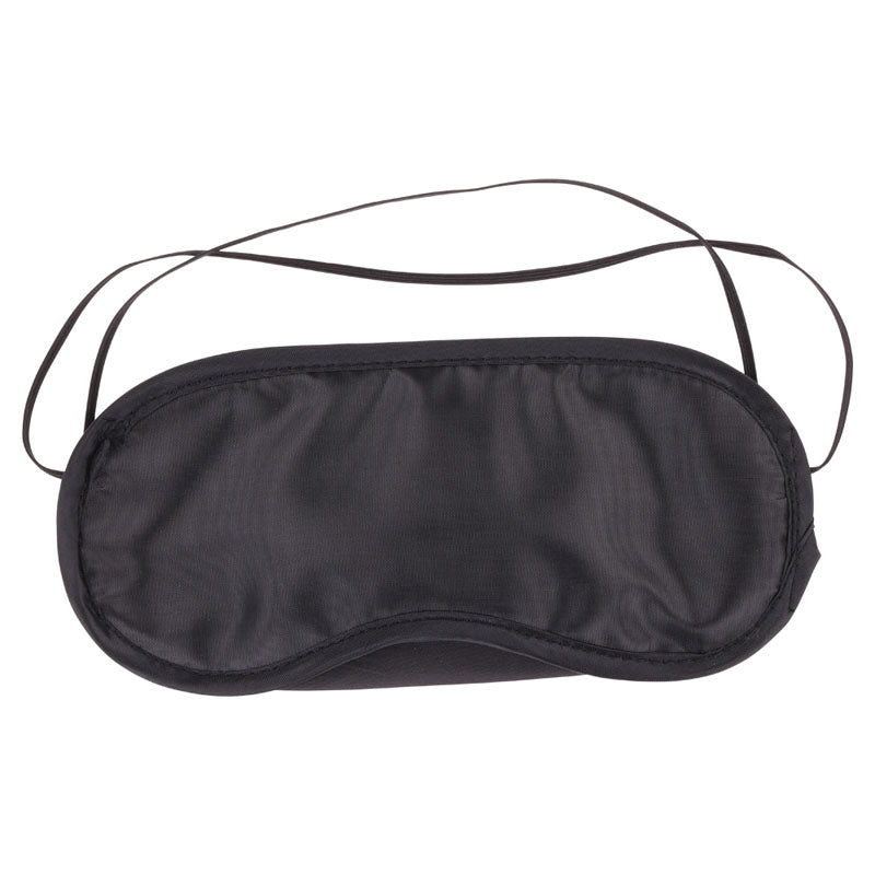 Soft black blindfold from the Sex & Mischief Brat Kit - 5 Piece Beginner Bondage Kit, perfect for intimate essentials.