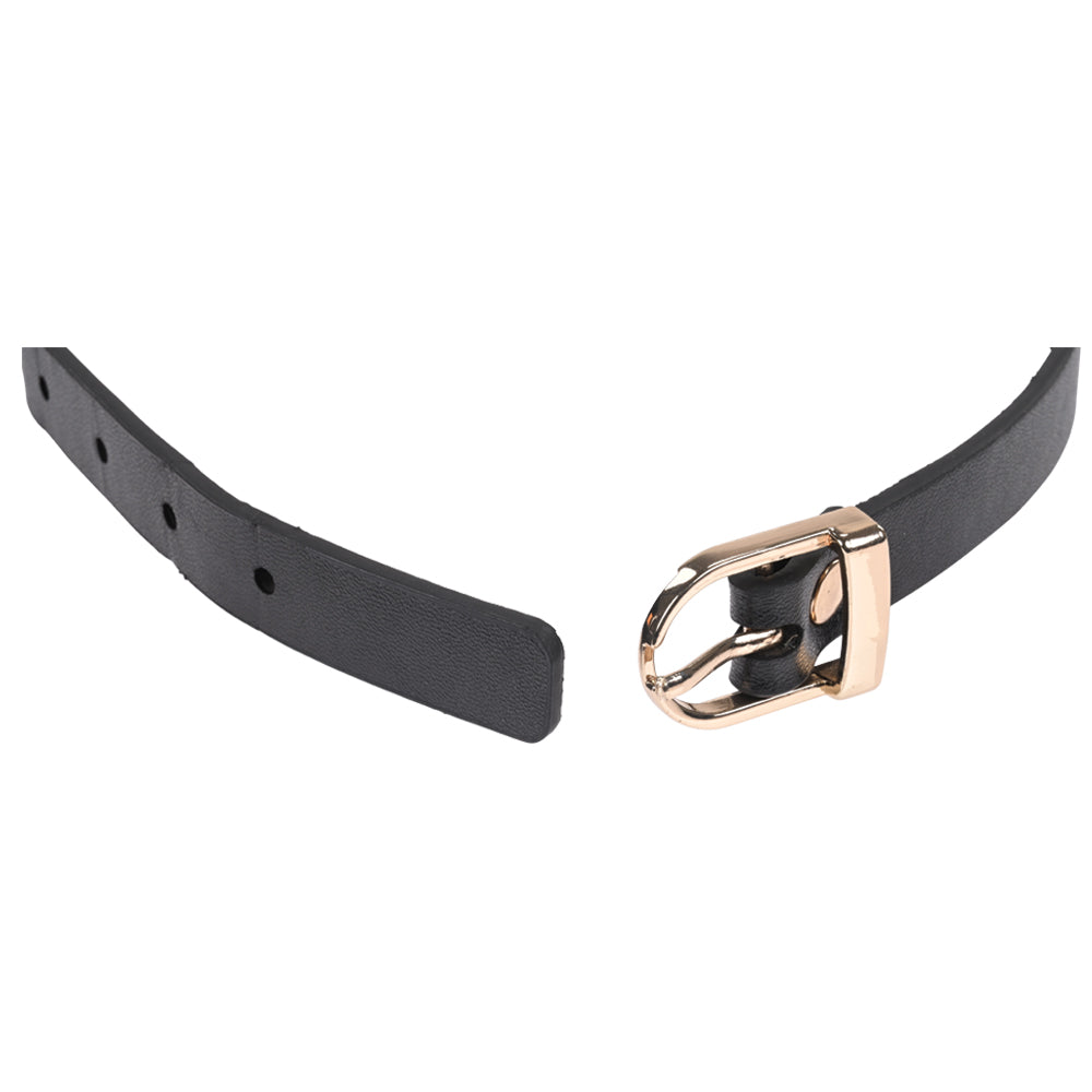 Sex & Mischief Double Buckle Day Collar -  Collar with adjustable buckles in black faux leather.