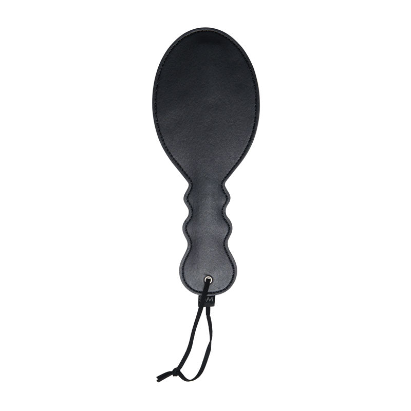 Sex & Mischief Amor Paddle - /Black Spanking Paddle with a smooth faux leather surface and comfortable grip.