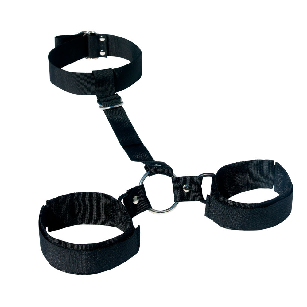 Sex & Mischief Shadow Neck and Wrist Restraint -  Restraints for bondage play and kink exploration.