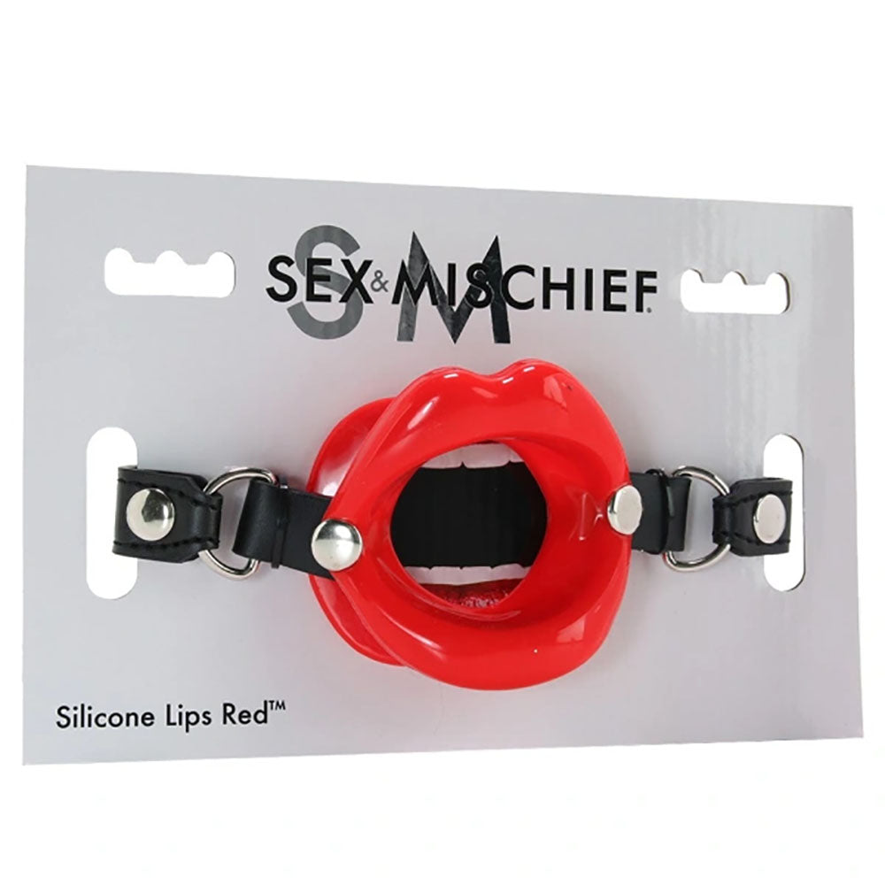 Sex & Mischief Silicone Lips Mouth Gag -  -  เครื่องถ่างปาก
