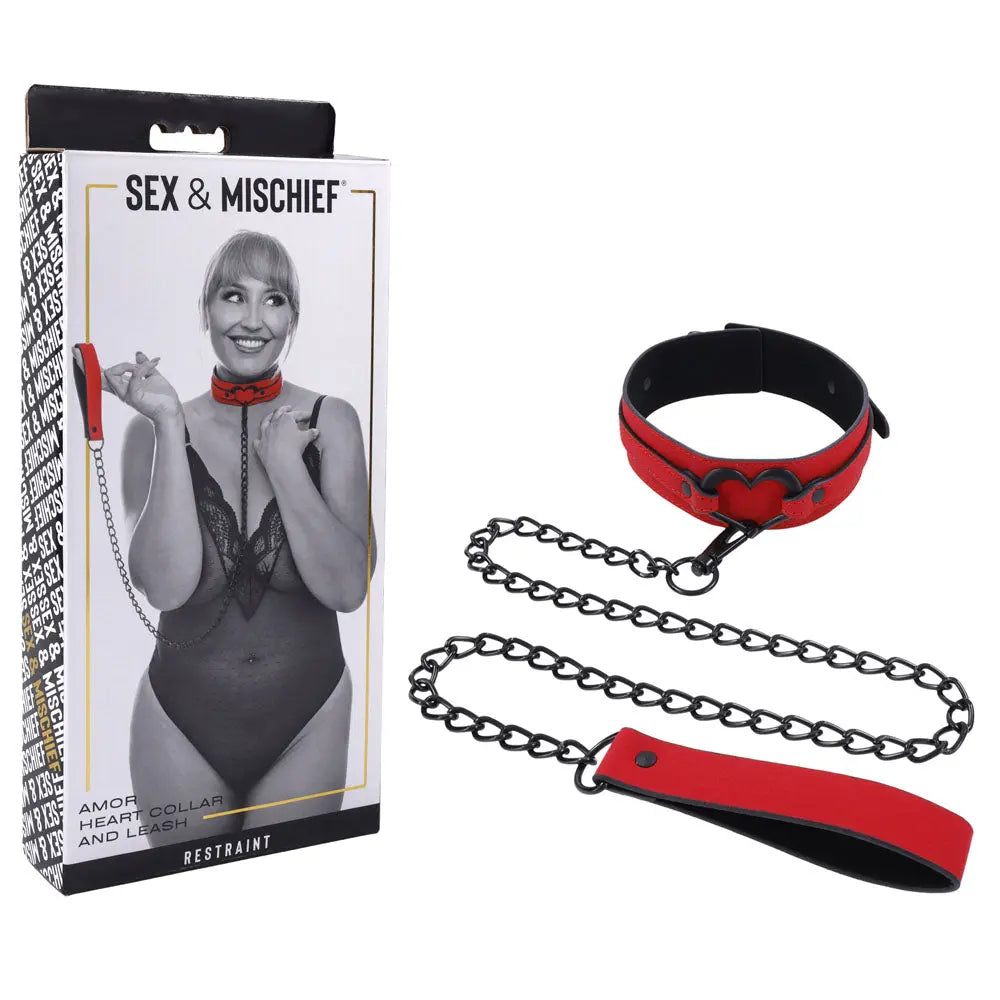 Sex & Mischief Amor Collar and Leash -  Restraint Sportsheets Discreet Intimate Essentials.