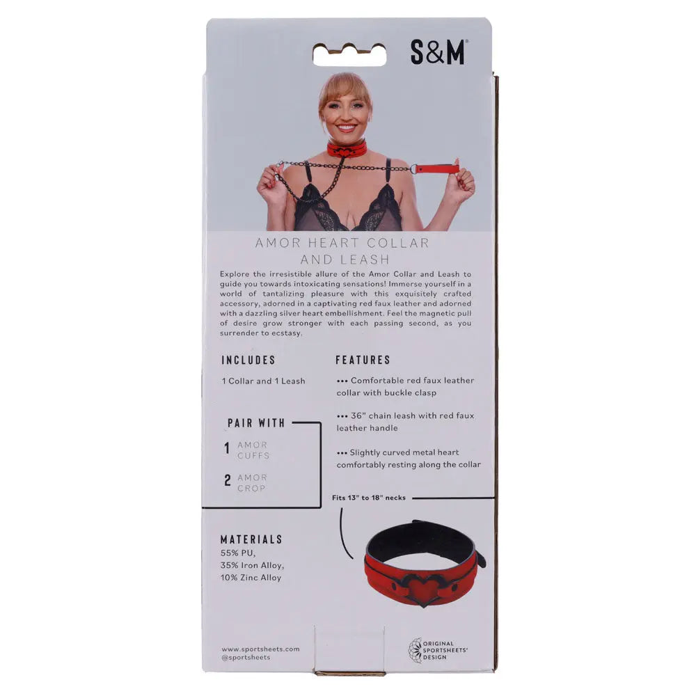 Sex & Mischief Amor Collar and Leash -  Restraint Sportsheets Discreet Intimate Essentials.