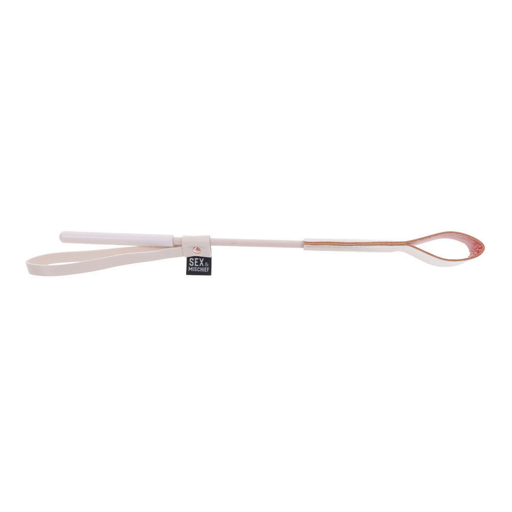 Sex & Mischief Peaches n CreaMe Riding Crop - Peach 30 cm Crop Whip in faux leather design.