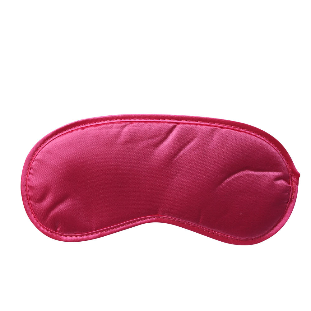 Sex & Mischief Satin Blindfold Hot  - Hot  Blindfold in luxurious pink satin for intimate experiences.