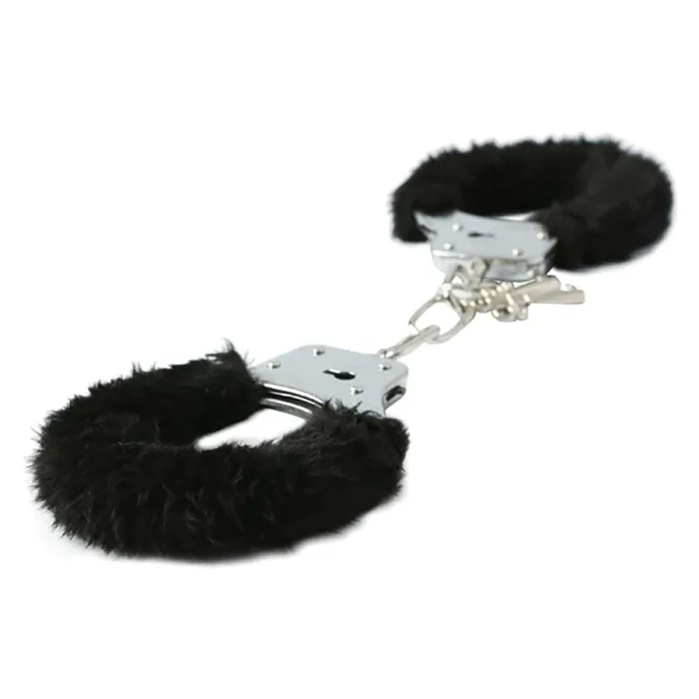 Sex & Mischief 3 Piece Intro to S&M Kit - Beginner Bondage Kit - 3 Piece Set with furry cuffs for intimate adventures.