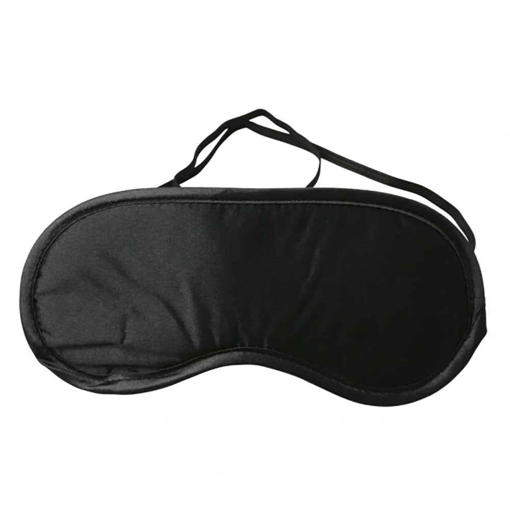 Sex & Mischief 3 Piece Intro to S&M Kit - Beginner Bondage Kit - 3 Piece Set black satin blindfold for intimate play.