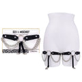 Sex & Mischief Chain Lace Garters - /Metal Garters showcasing lace and chain design for a bold, sensual look.